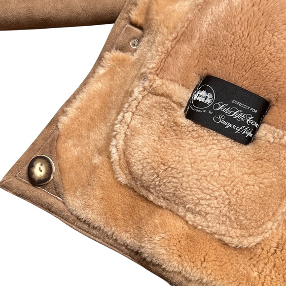 Sawyer of Napa x Saks Fifth Avenue Sherpa Wool Fleece Marlboro Coat Mens 40 - Picture 6 of 13